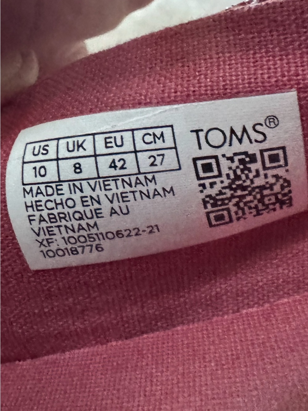 TOMS Glitter Ribbed Slip-Ons in Metallic Raspberry Pink - Picture 8 of 8